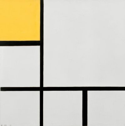 Compositie Nr. I; Compositie met Geel door Piet Mondrian